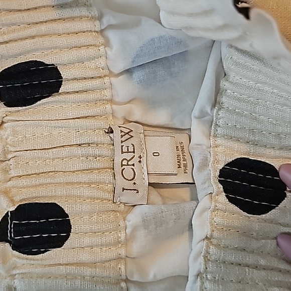 J. Crew linen Polka dot skirt - Picture 2 of 6